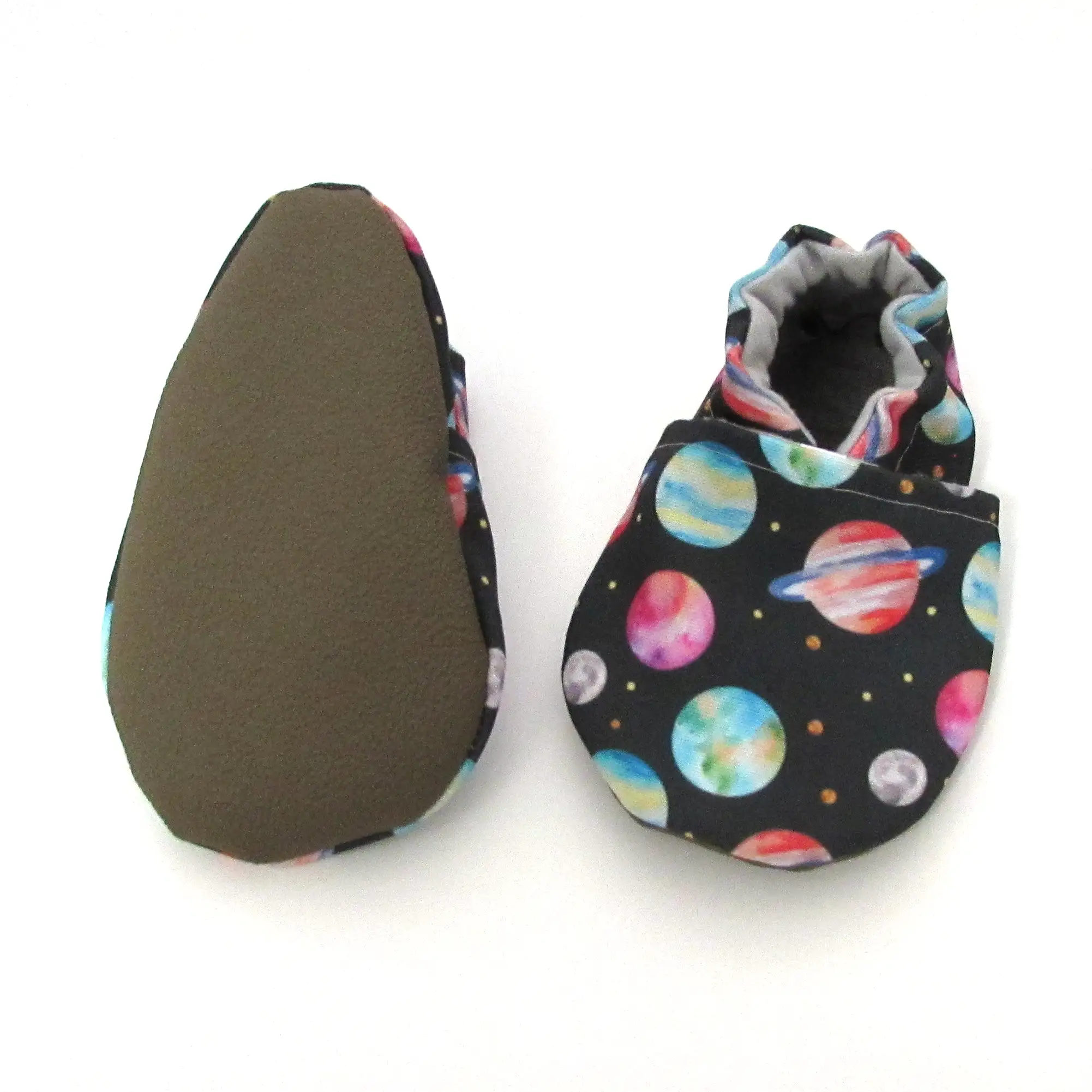 Watercolor Space Baby Shoes