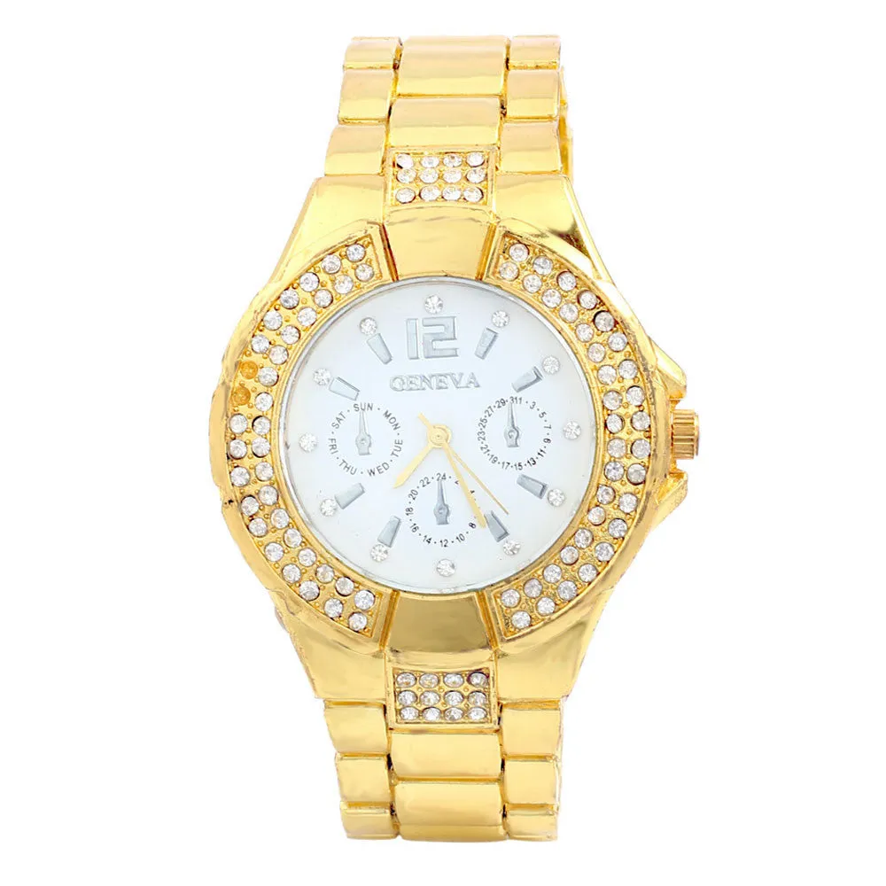 Women Watches Ladies Stainless Metal Band Dial Rhinestone Quartz Analog Wrist Luxury Watch Clock women Montre